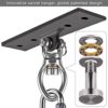 Dolibest Heavy Duty Swing Hanger, Swing Set Accessorie with Carabiner for Indoor Outdoor Playground, Porch Swing Hanging Kit for Wooden and Concrete Set with 4 Wood Screws and 4 Expansion Bolts, 900LB - Image 5