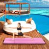 Matladin 8' Folding Gymnastics Gym Exercise Aerobics Mat, 8ft x 2ft x 2in PU Leather Tumbling Mats with Hook & Loop Fastener for Stretching Yoga Cheerleading Martial Arts - Image 2