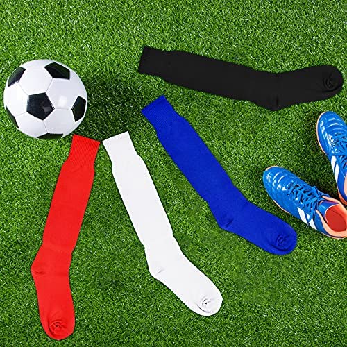 Dxhycc 4 Pairs Knee High Soccer Socks Unisex Sports Tube Socks Team Socks for Soccer, Basketball, Uniform and Everyday Wear - Image 7