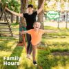 50FT Ninja Warrior Obstacle Course for Kids, 8 Sturdy Obstacles with 2 Slacklines, 4-in-1 Outdoor Playset with Swing, Trapeze Swing, Climbing Ladder - Gift for Girls & Boys - Image 6