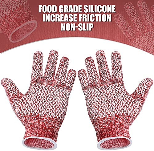 Kids Cut Resistant Gloves, Upgraded Non-slip Grips, Food Grade Safety Work Cutting Gloves for Kitchen, Woodworking - Image 2