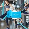 Therapy Flat Resistance Bands Set, Latex Free Flat Elastic Exercise Stretch Bands for Stretching, Flexibility, Pilates, Yoga, Ballet, Gymnastics, Rehab, Workout, Pink, Purple, Blue (3 Pack, 5 FT long) - Image 2