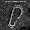 10 PCS Mini Carabiner Clips with Key Rings Aluminum D Shape Locking Carabine Keychain for Camping Traveling Hiking Keychains Keyring Outdoor - Image 3