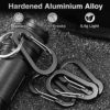 10 PCS Mini Carabiner Clips with Key Rings Aluminum D Shape Locking Carabine Keychain for Camping Traveling Hiking Keychains Keyring Outdoor - Image 2