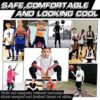 COOLOMG Basketball Knee Pads for Youth Kids 1Pair Long Padded Knee Sleeves Wrestling Compression Leg Sleeves - Image 6