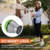 Flexi Hose Fireman’s Spray Nozzle with 10 Spray Modes - Heavy-Duty Water Nozzle with No-Slip Ergonomic Grip and Lever Handle - A High-Pressure Garden Hose Nozzle - Image 6