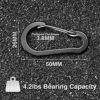 10 PCS Mini Carabiner Clips with Key Rings Aluminum D Shape Locking Carabine Keychain for Camping Traveling Hiking Keychains Keyring Outdoor - Image 5