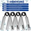 4 Pack Metal Hand Grip Set 100 to 250 Lb Soft Foam Hand Exerciser Non Slip Heavy Duty Grip Strengthener for Hand Forearm and Fingers, Silver Stainless Steel - Image 4