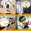 Bodyweight Resistance Training Straps, JIYUNTOO Suspension Training System, Full Body Workouts Trainer Kit for Home Travel Outdoors, Include Door Anchor and Wall Anchor - Image 5