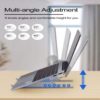BoxWave Stand and Mount Compatible with Lenovo ThinkPad X1 Yoga (21CD) (Stand and Mount by BoxWave) - Compact QuickSwitch Laptop Stand, Portable, Multi Angle Viewing Stand - Metallic Silver - Image 9