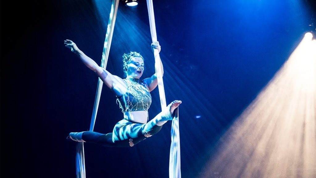 Aerial Silks Performance by Darla Day (owner of Aeris Aerial Arts) in Thriller Cirque du