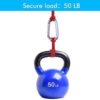 6PCS Carabiner Carabiner Clip,3 Inch Large Aluminum D Ring Shaped Carabiner with Keychain Hook, Spring Snap Hook for Bag/Buckle, Key Chain Clip, Backpack Clips, Key Hook for Pants, Clip on Keychain! - Image 4