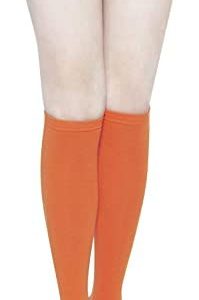 YEJIMONG Women's Cotton Knee High Socks, School Uniform Team Sports Tube Socks ,1 Pairs Size 5-9