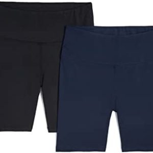 Jockey Women's 2 Pack Performance High Waist 7'' Bike Short