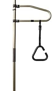 Signature Life Sure Stand Straight Pole and Trapeze Grab Bar Bundle, Elderly Tension Mounted Floor to Ceiling Transfer Pole, Bathroom Safety Assist Grab Bar and Stability Rail, Deep Bronze
