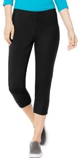 Hanes Women's Capri Leggings, Stretch Cotton-Spandex Leggings, High Waist Women's Sports Leggings, 22" - Image 3