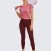 CRZ YOGA Seamless Workout Shirts for Women Short Sleeve Sports Tees Quick Dry Breathable Gym Athletic Tops - Image 3