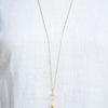 Daisy Ivory Real Flowers Transparent Glass Bottle 18k Gold Plated Chain Long Necklace - Image 7