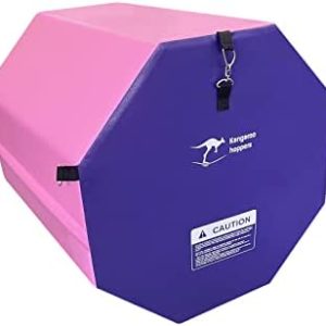 Kangaroo Hoppers Gymnastics Octagon Tumble Mat 24"x26" with Carrying Handles, Somersault Backbend Tumbling Trainer for Home Gym Exercise