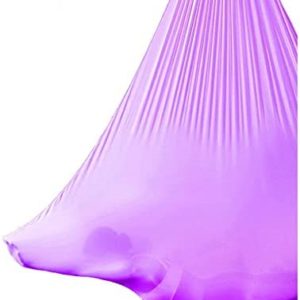 ZCXBHD Aerial Silks Equipment Yoga Hammock Set Safe Aerial Kit Antigravity Yoga Swing 5mx2.8m (Color : Purple)