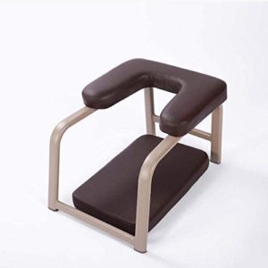 AHXF Headstand Stool,Stand Yoga Chair,Yoga Headstand Bench,Home Use Inversion Stool, Weight Capacity Ideal for Workout &Yoga Practice-Stress Relieve and Body Building-Steel Frame (Color : Brown)