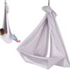 TOPINCN 1 X 2.8m Fabric Yoga Swing, Yoga Hammock kit Yoga Elastic Swing for Yoga Children Inversion Inversion Exercises Improved Flexibility and Core Strength(Grey) - Image 6