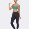 ANGOOL Strappy Sports Bras for Women, Longline Medium Support Yoga Bra Wirefree Padded Sports Bra with Adjustable Straps - Image 4