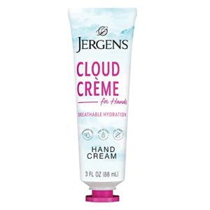 Jergens Cloud Creme Hand Cream for Dry Hands, Lotion with Hyaluronic Complex, Non-Greasy Moisturizer & Breathable Light Formula, 3 oz