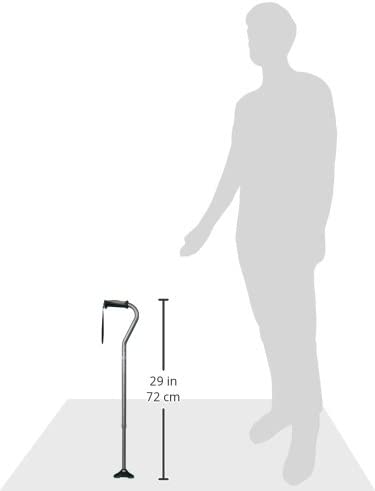 Hugo Mobility 731-858 Adjustable Offset Quadpod Walking Cane with Ultra Stable Cane Tip, Smoke - Image 5