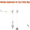 Dr.Fish 30 Pack Fishing 3 Way Swivels, 35-175LB, Three Way Fishing Swivels Barrel Swivels Fishing Tackle Catfish Rig Swivels Surf Fishing Rig - Image 4