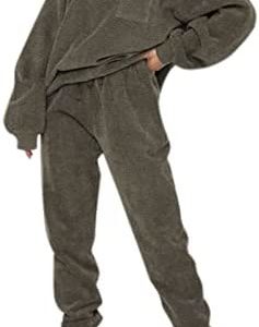 Jogging Suits for Women Long Sleeve Pullover Hoodies Sweatshirt and Sweatpants 2 Piece Sport Jumpsuits Outfits Set