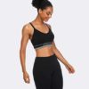 ANGOOL Strappy Sports Bras for Women, Longline Medium Support Yoga Bra Wirefree Padded Sports Bra with Adjustable Straps - Image 6
