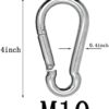 4 Inch Spring Snap Hook Carabiner, 304 Stainless Steel Snap Hook Heavy Duty Carabiner Clip for Carabiner Outdoor, 2 Pack - Image 2