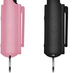 Guard Dog Security Quick Action Pepper Spray Keychain - Maximum Strength MC 1.44 - Pepper Spray Range up to 16 ft - Made in USA - 2 Pack