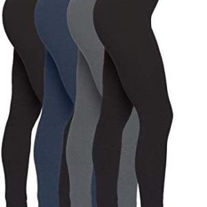 Felina | Velvety Soft Lightweight Leggings | 4-Pack