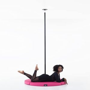 Pole Dance Crash Mat by LUPIT POLE – STANDARD model – Colors: Red, Black, Pink - 8cm (3.14in), Round – Portable Fitness Pole Dancing Safety Mat – Anti-Slippery Surface
