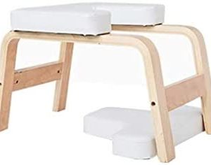 XIANGJI Headstand Bench Yoga Inversion Trainer Wooden Yoga Inverted Stool, Multifunctional Fitness Chair Home Yoga Auxiliary Stool Gym Yoga Stool Relieve Fatigue and Shape Body Idea for Workout