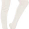 Leoparts Women's Cable Knitted Thigh High Boot Socks Extra Long Winter Stockings Over Knee Leg Warmers - Image 4