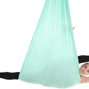 ZCXBHD Aerial Yoga Hammock Elastic Nylon Yoga Training Belt Anti-Gravity Yoga Swing for Body Building Pilates Workout Fitness 4m2.8m (Color : Green)