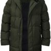 Winter Jacket for Men Solid Color Stand Collar Hooded Classic Warm Mid Long Softshell Jacket Sports Casual Zipper Outwear - Image 4