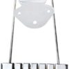 Dasunny 6-String Guitar Trapeze Tailpiece Bridge for Jazz Guitar or LP Style Tele Guitar, Silver Tone - Image 4