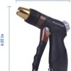 Wasser Vela Garden Heavy Duty Bronze-Color Metal Adjustable Tip Front Trigger Soft Grip Water Spray Pistol Hose Nozzle - Image 5