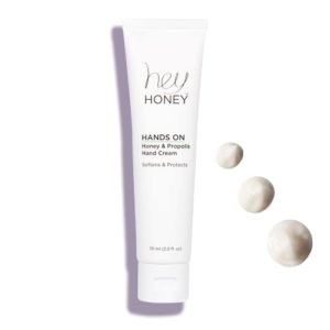 Hey Honey​ ​Hands On Honey & Propolis​ ​Hand Cream​ | ​Intensely ​Moisturizing ​H​and​​ & ​Dry E​elbow​​ ​ I​infused ​With ​Clean Bioactive Ingredients ​To​ ​Soften, Brighten ​& ​Protect Skin ​From ​Cracking​ | ​2.2 ​Oz​