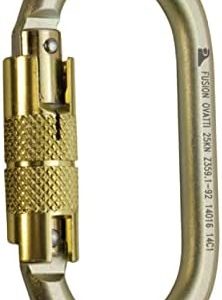 FUSION Climb Ovatti Steel Auto Lock Oval-Shaped Carabiner (FP-9108-GLD)