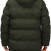 Winter Jacket for Men Solid Color Stand Collar Hooded Classic Warm Mid Long Softshell Jacket Sports Casual Zipper Outwear - Image 3