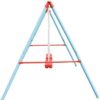 HaoKang Kid's Swing Set with Steel Frame Stand Two Swings for Children Play Outdoor Garden - Image 5