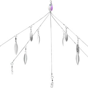 FREGITO 5 Arms Alabama Umbrella Rig Fishing Bass Kit Fishing Lures Bait Rigs for Lures Trout Salmon Freshwater