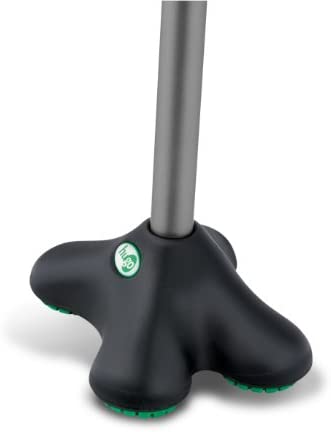 Hugo Mobility 731-858 Adjustable Offset Quadpod Walking Cane with Ultra Stable Cane Tip, Smoke - Image 2