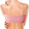 KCDDUMK 4 Pieces Cami Bras - Women's V-Neck Padded Seamless Straps Bralette Everyday Basic Sleeping Bra - Image 6