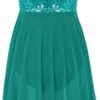 YONGHS Womens Lyrical Dance Dress Modern Contemporary Dancewear Costume Sequins Tank Leotards - Image 2